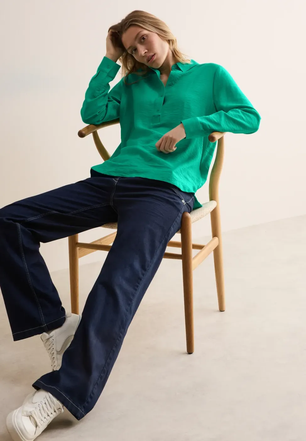 Blouse in effen kleur