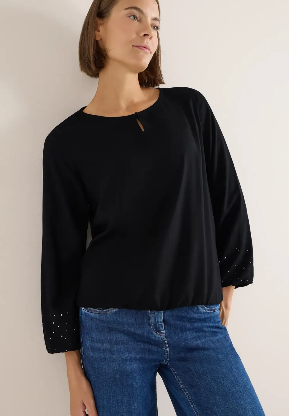 Blouse in effen kleur