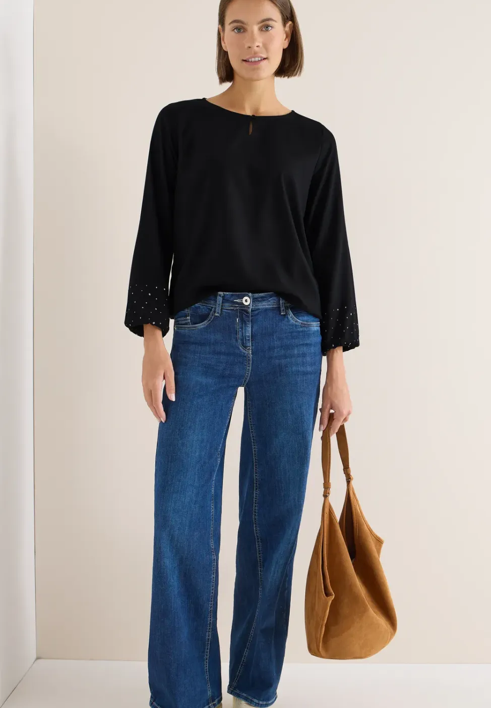 Blouse in effen kleur