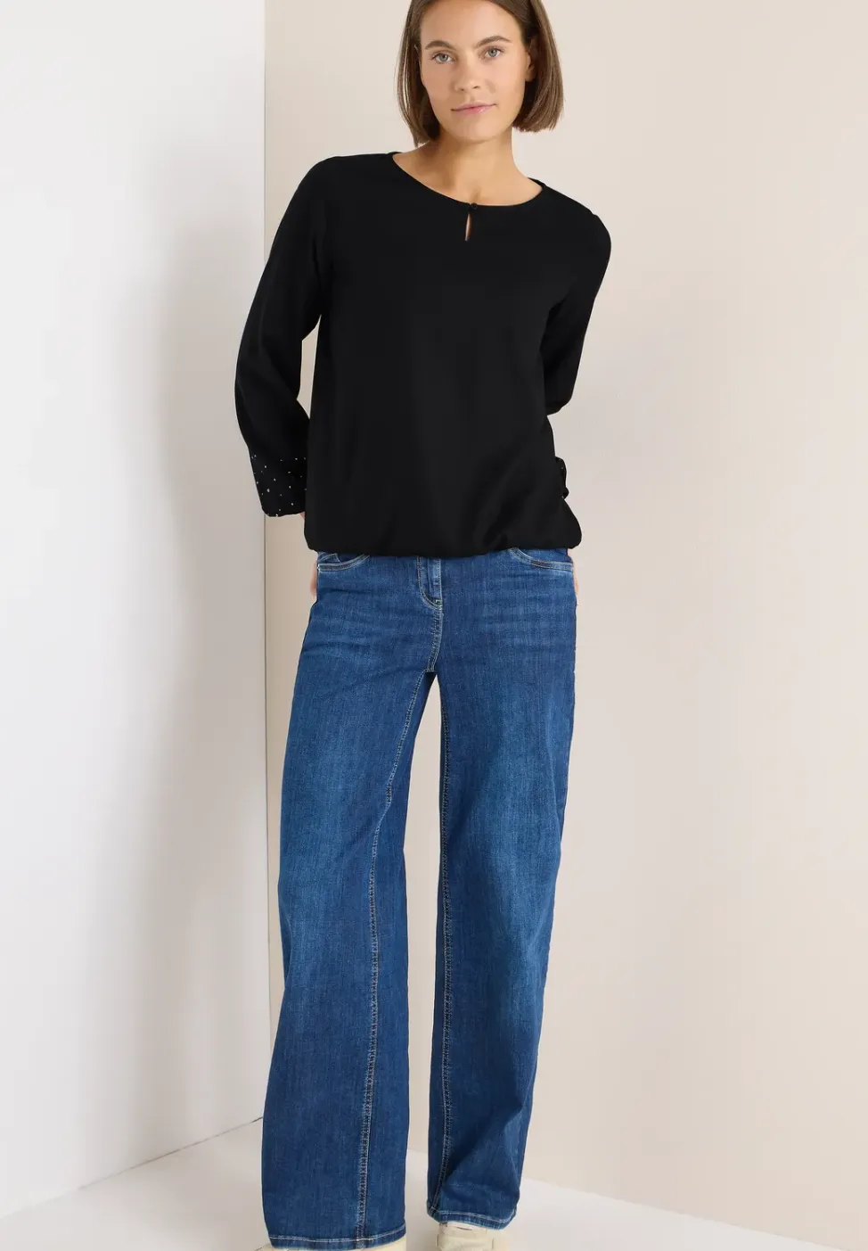 Blouse in effen kleur