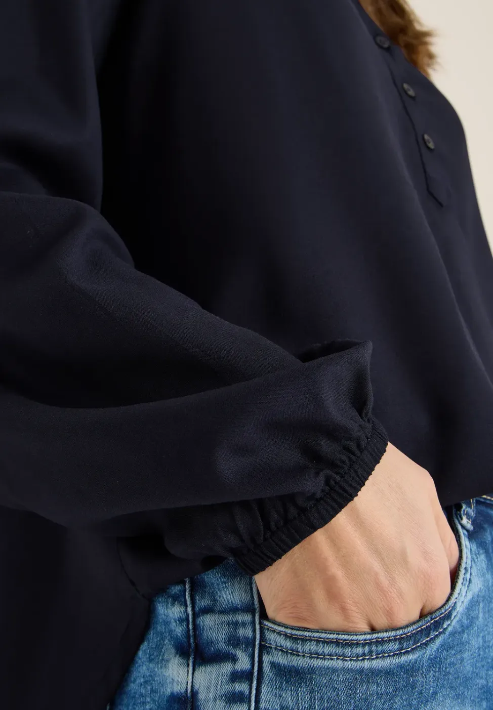 Blouse in effen kleur