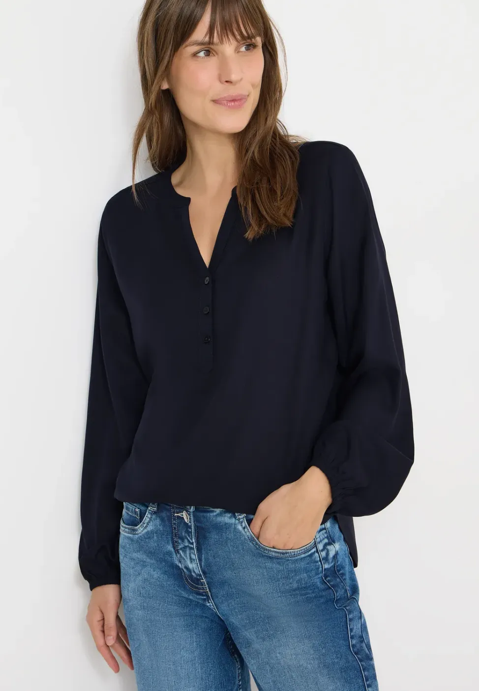 Blouse in effen kleur