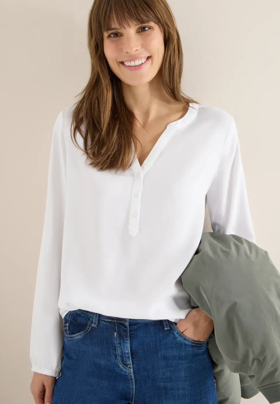 Blouse in effen kleur