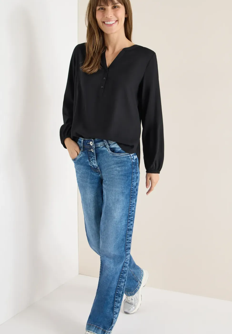 Blouse in effen kleur