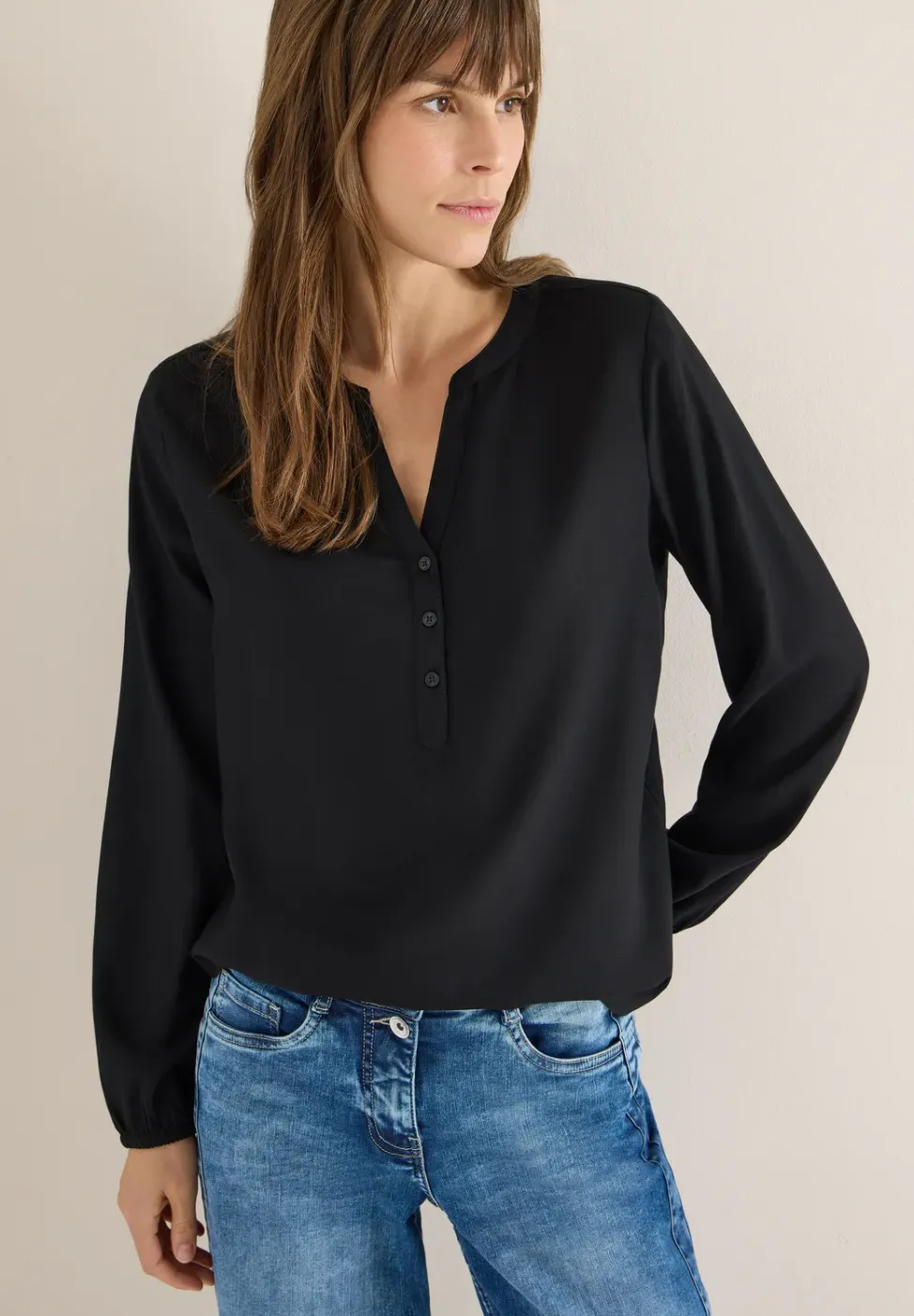 Blouse in effen kleur