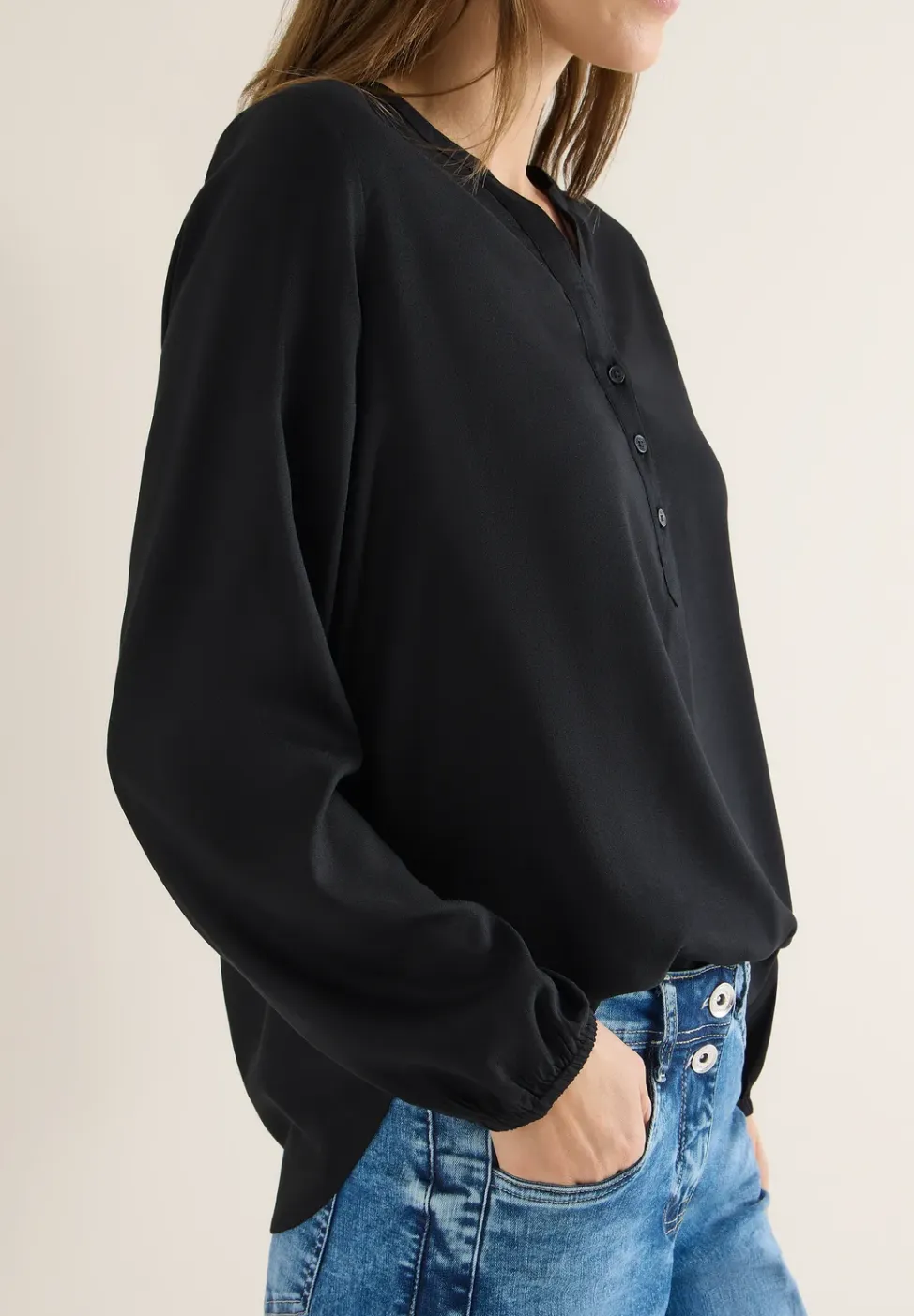 Blouse in effen kleur