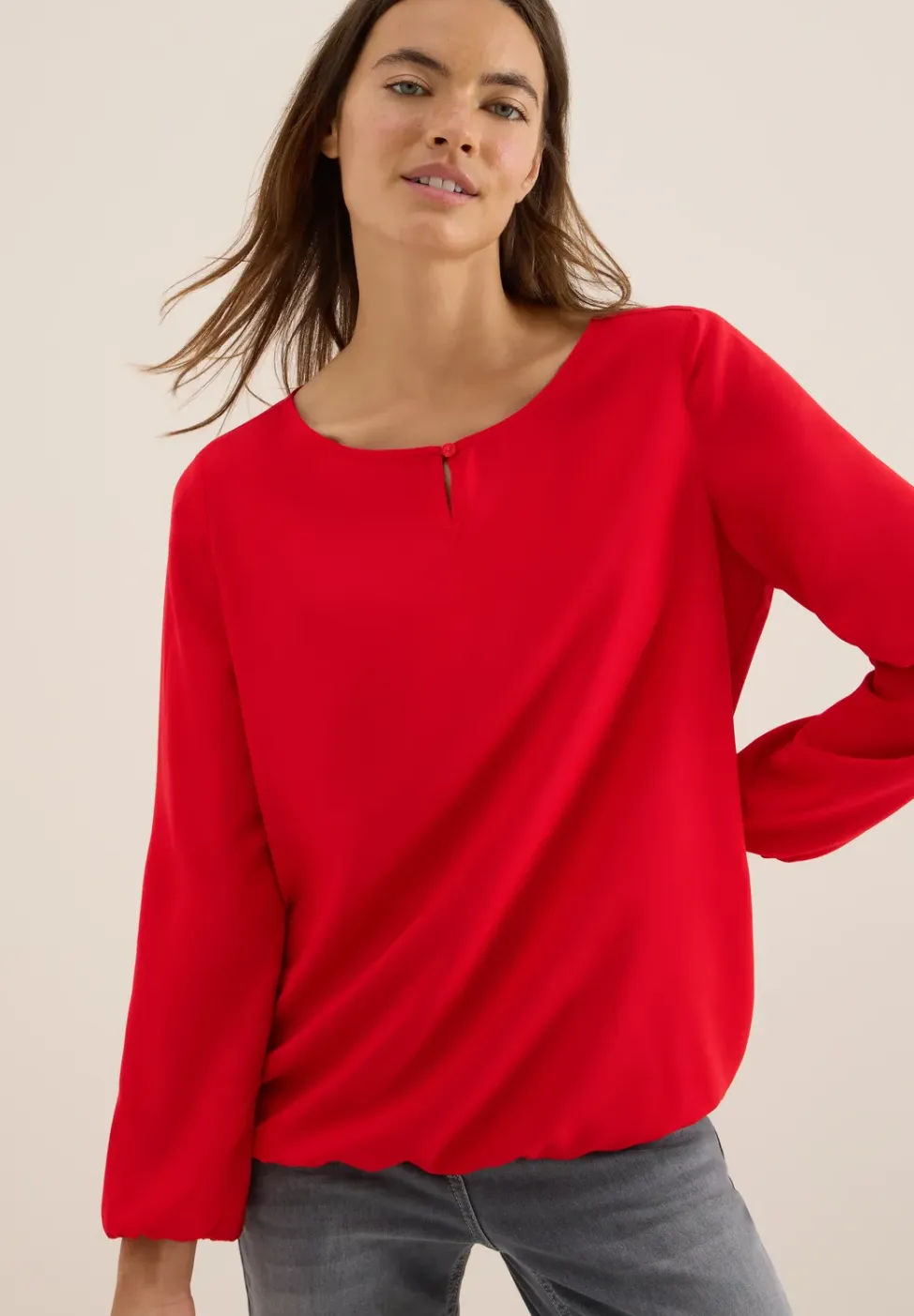 Blouse in effen kleur