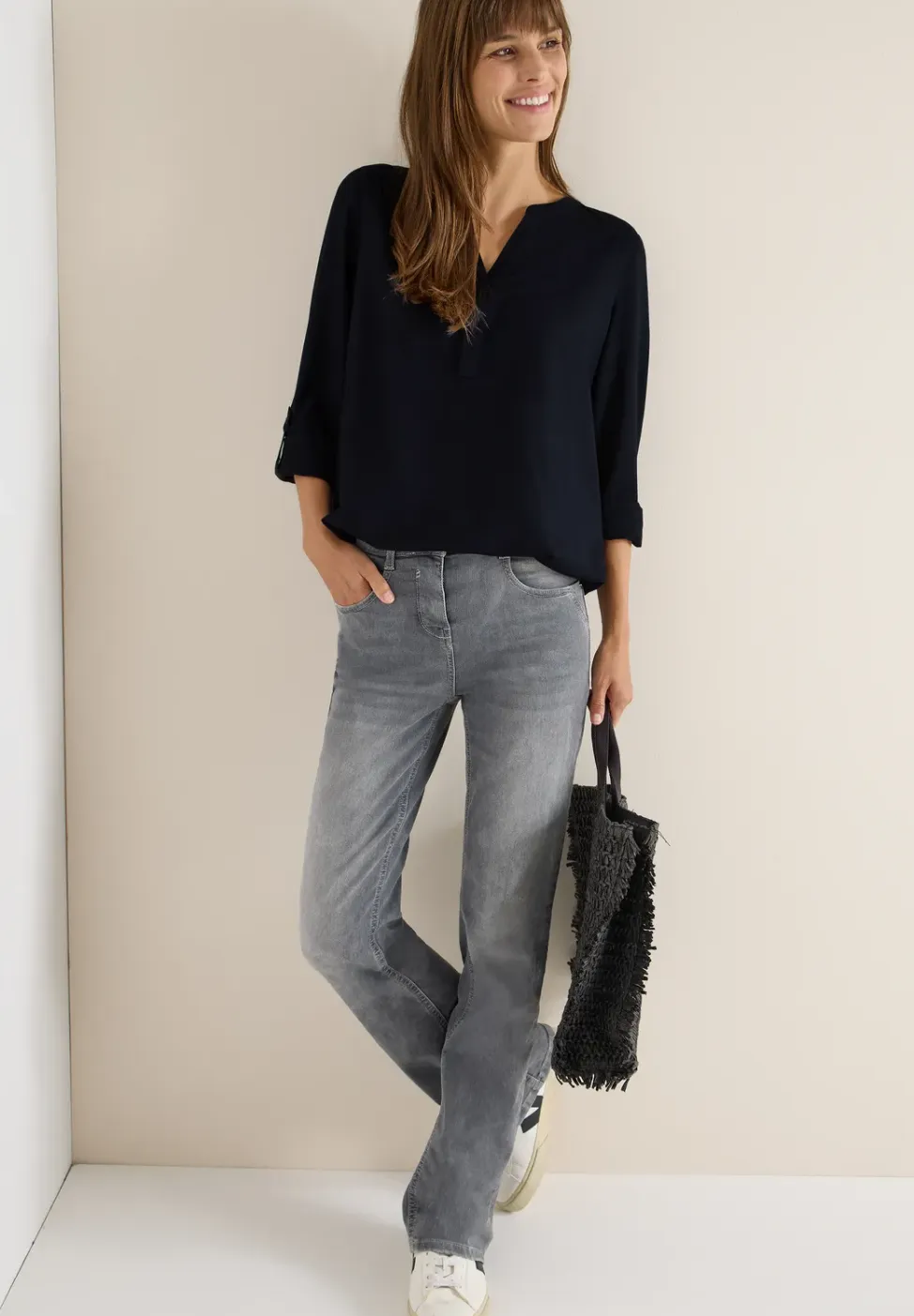 Blouse in effen kleur