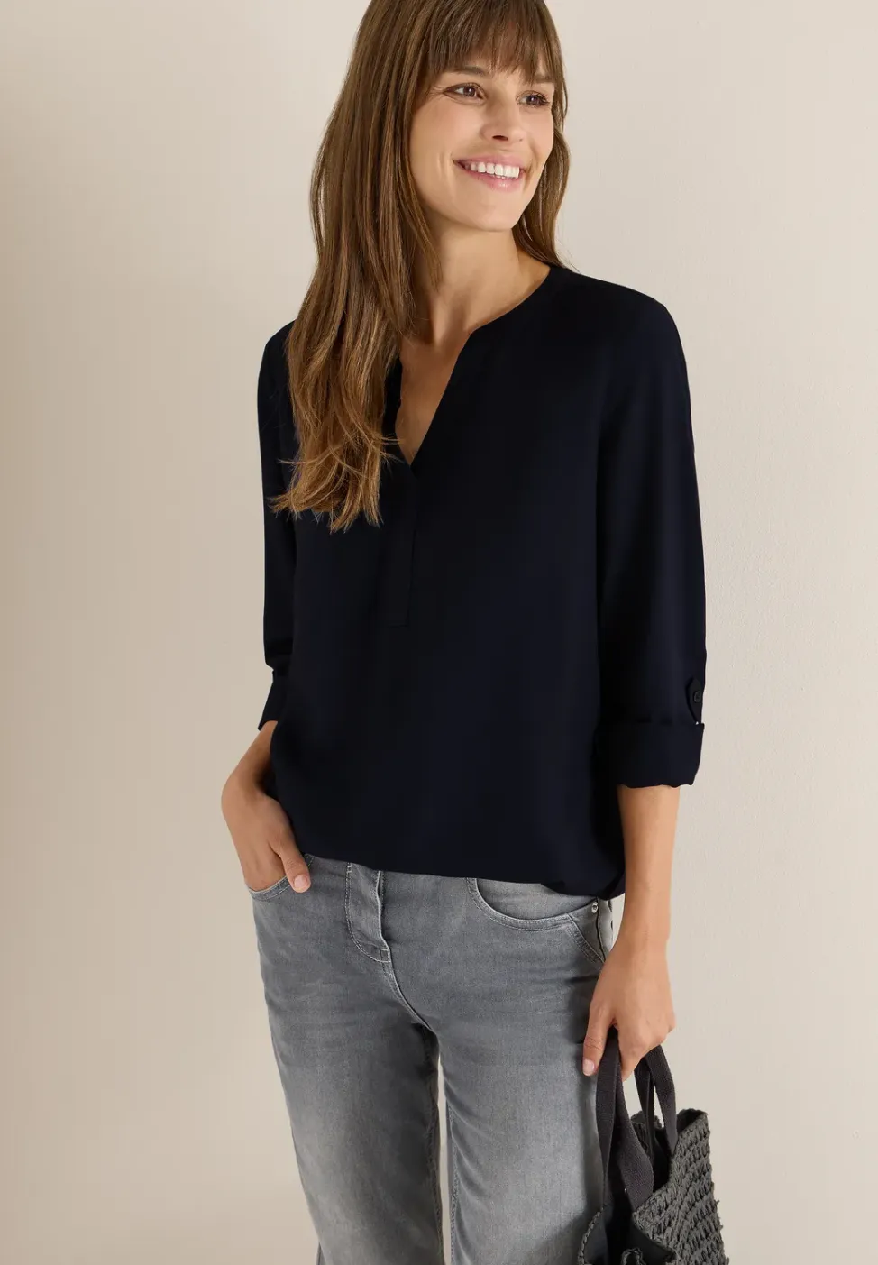 Blouse in effen kleur