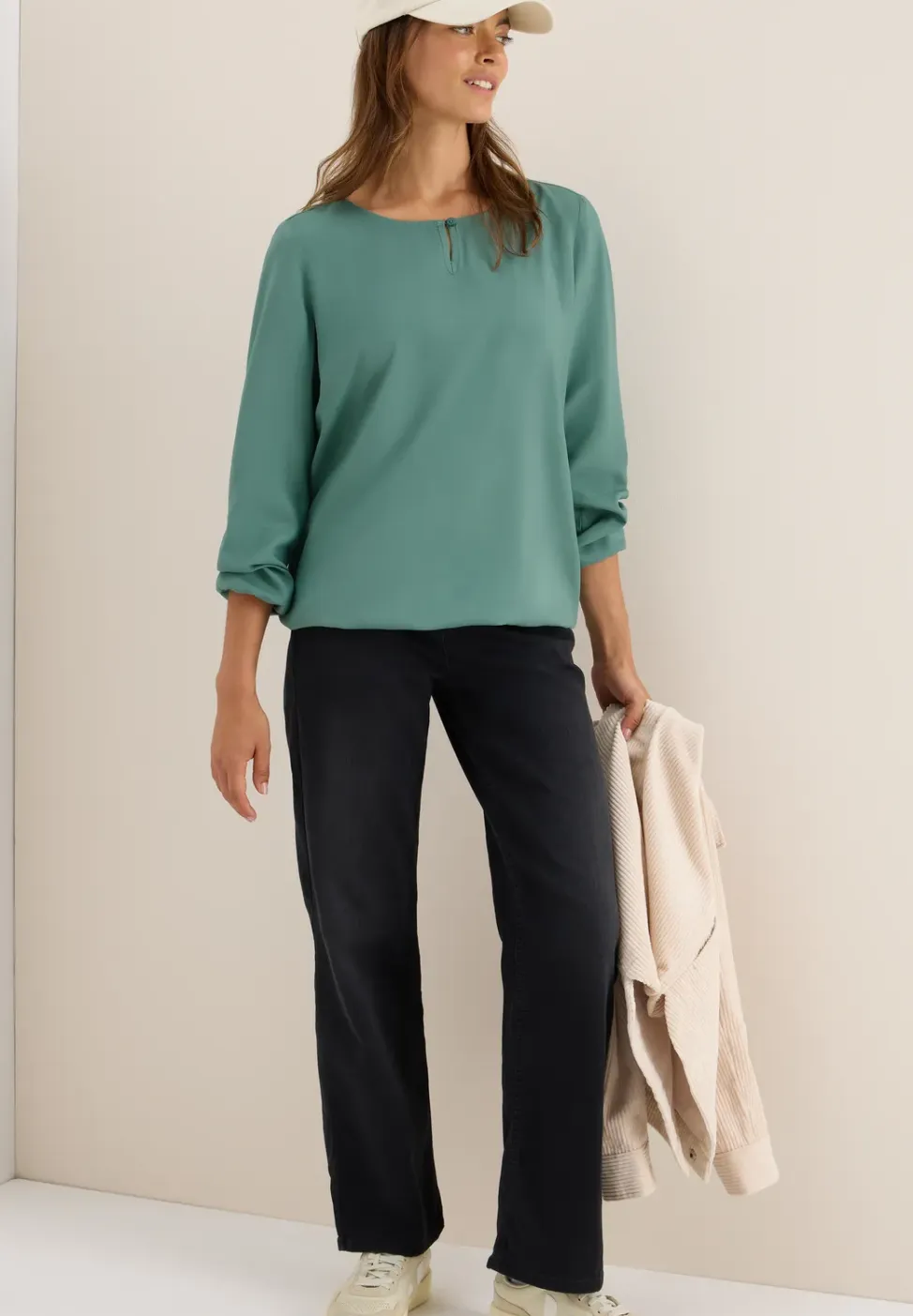 Blouse in effen kleur
