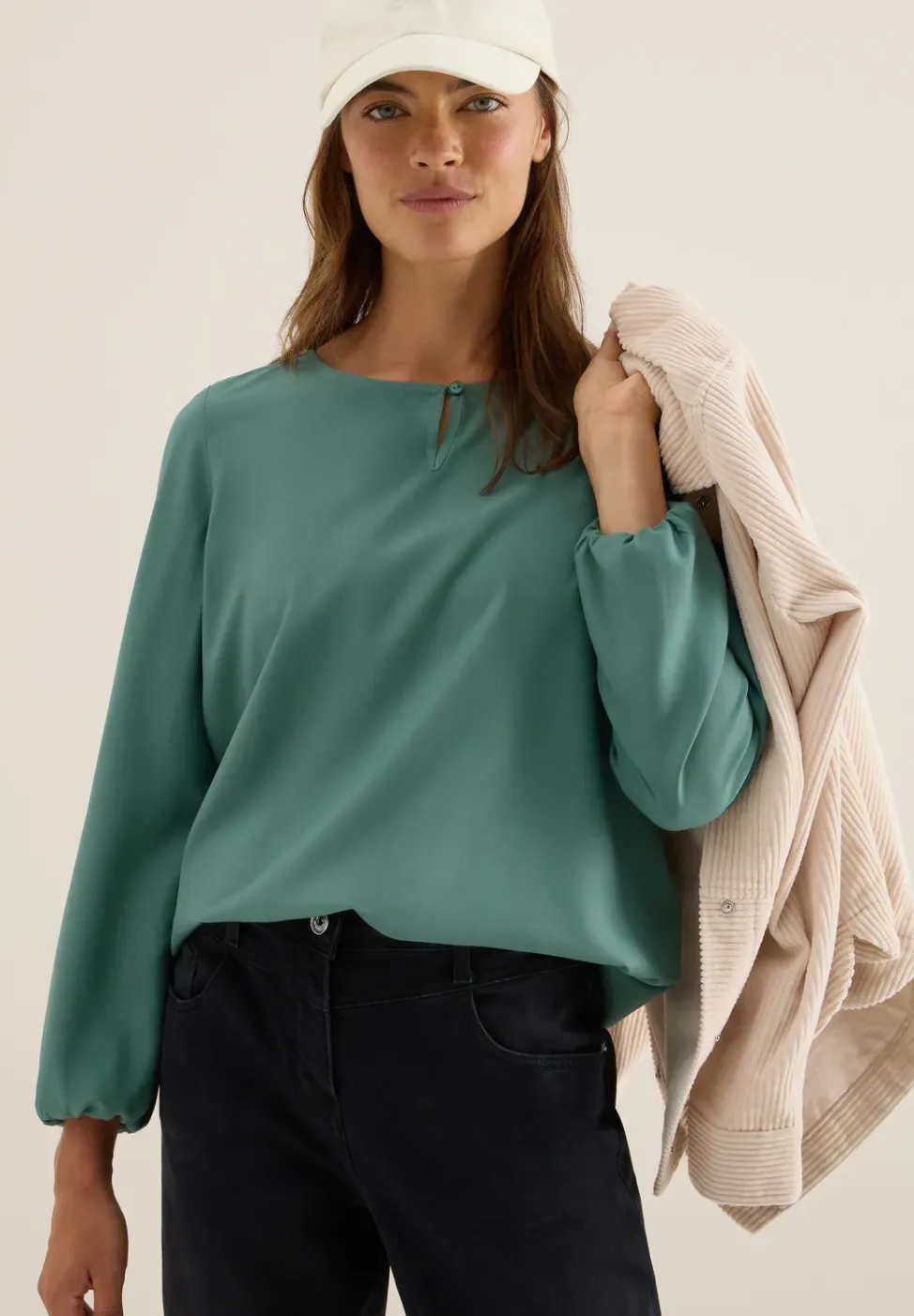 Blouse in effen kleur