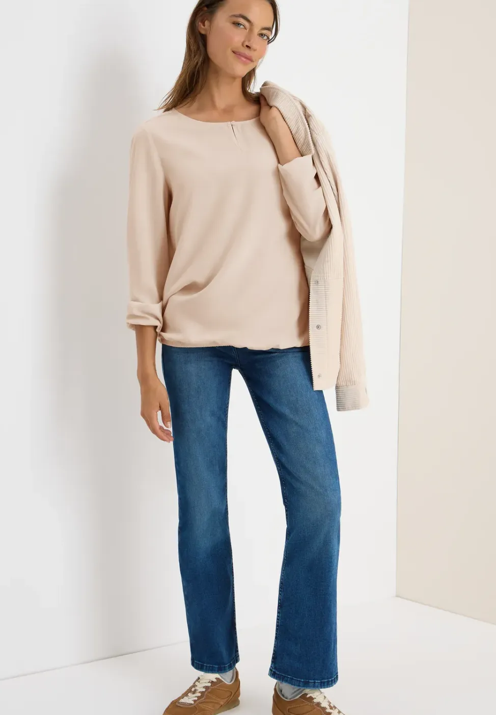 Blouse in effen kleur