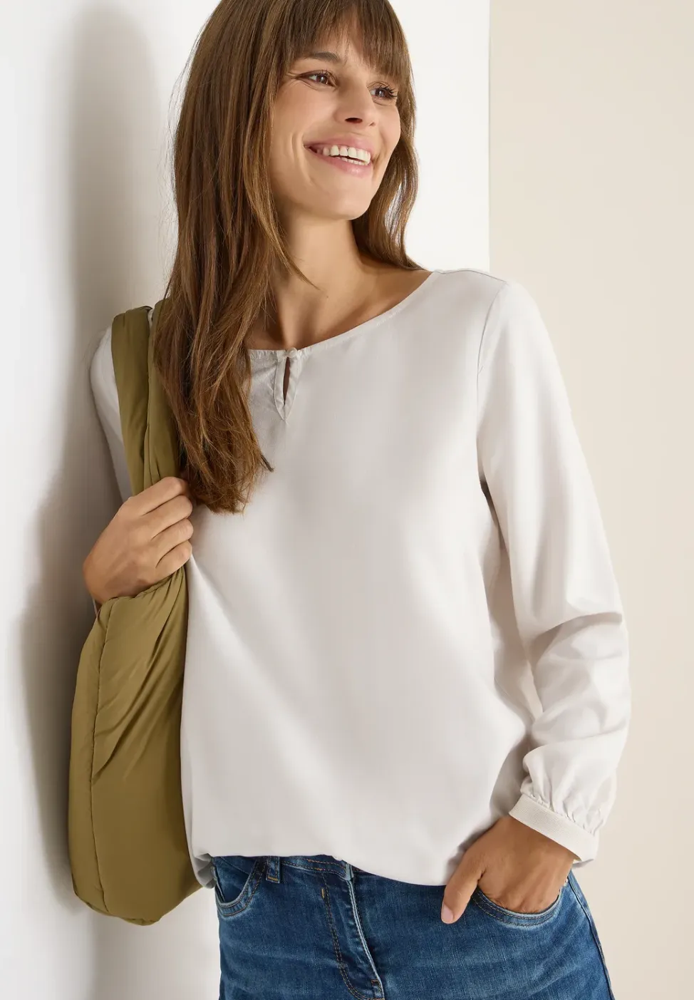Blouse in effen kleur
