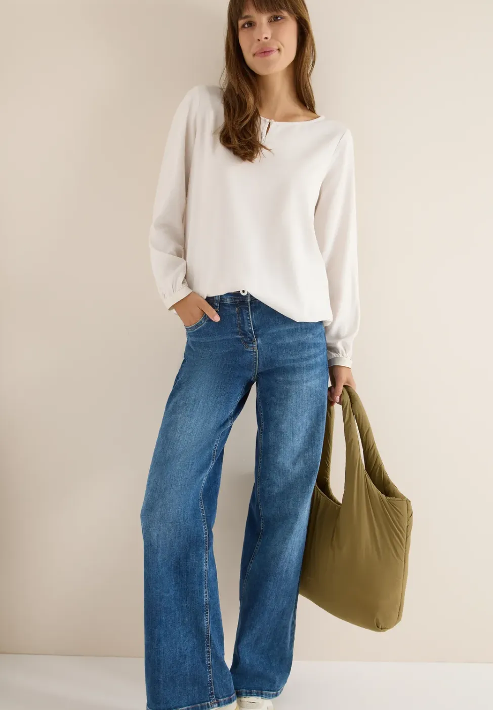 Blouse in effen kleur