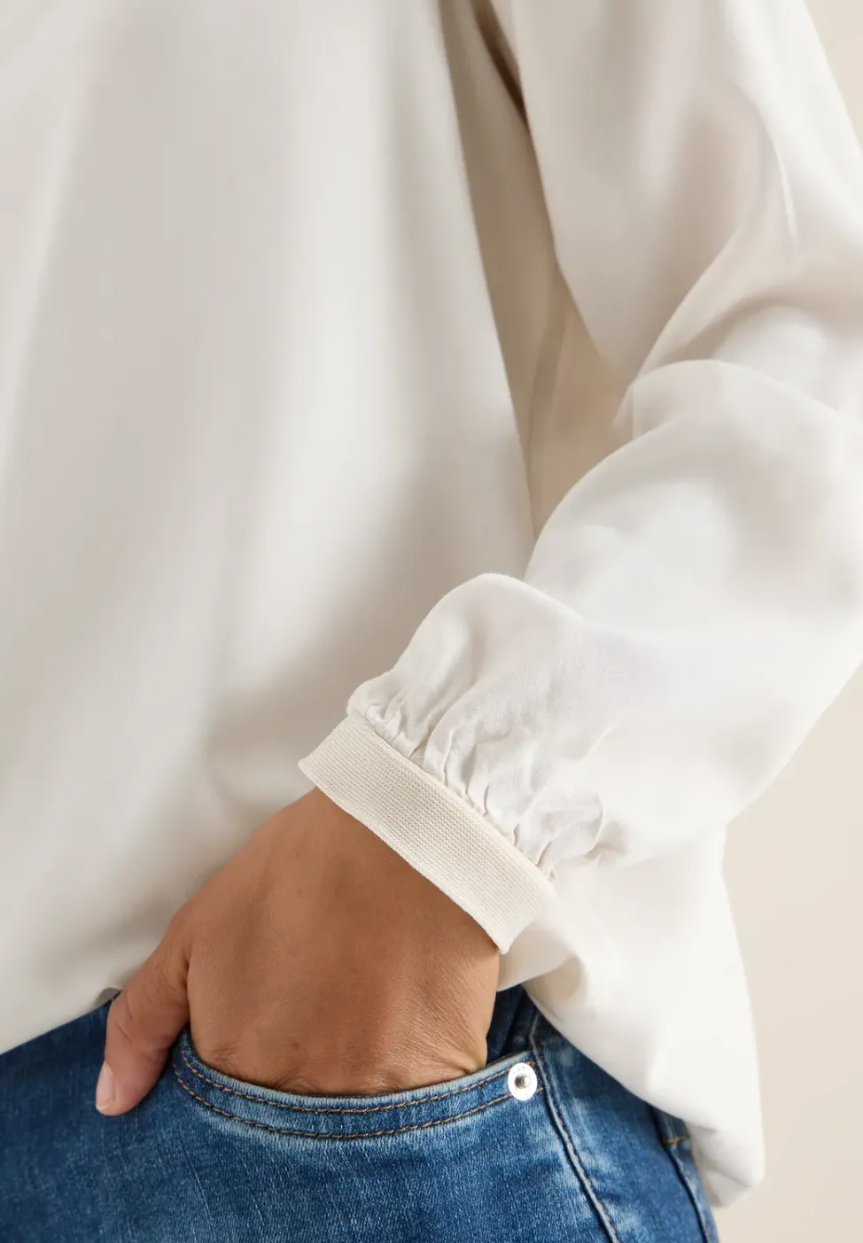 Blouse in effen kleur