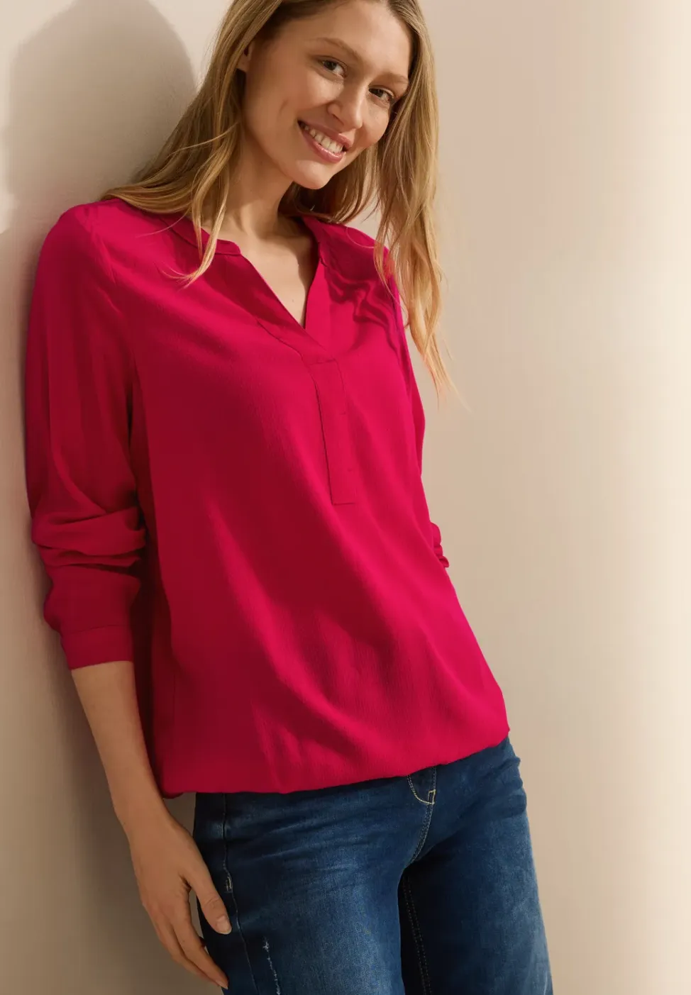 Blouse in effen kleur