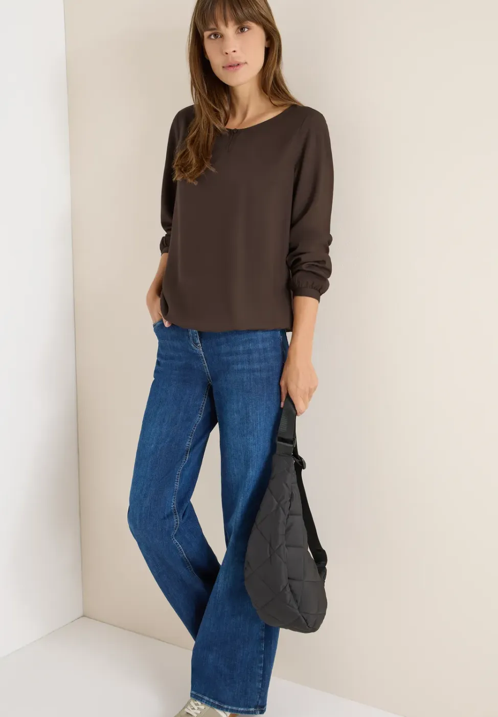 Blouse in effen kleur