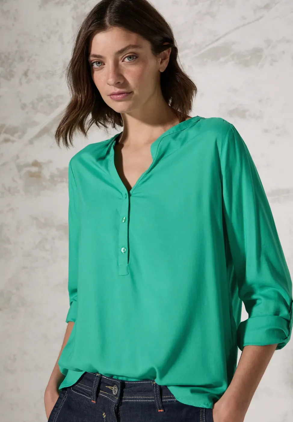 Blouse in effen kleur