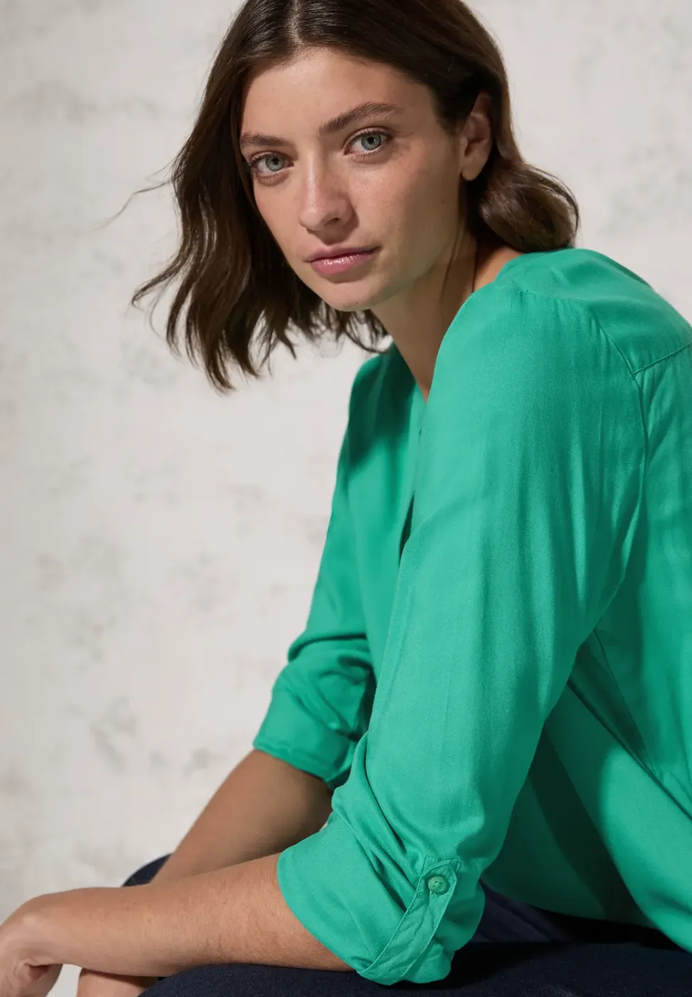 Blouse in effen kleur
