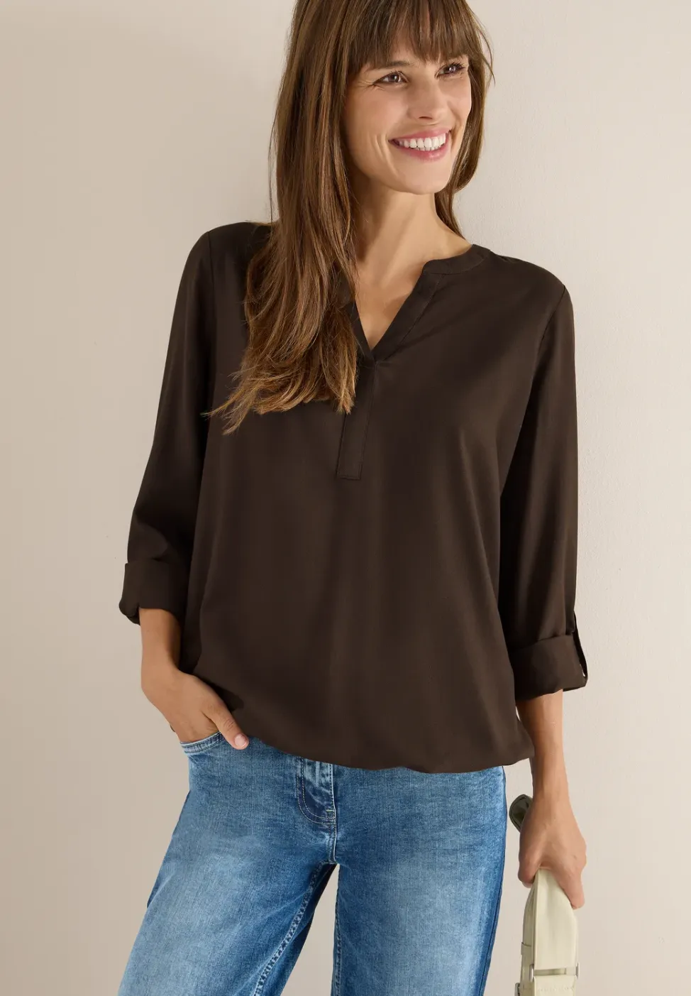 Blouse in effen kleur