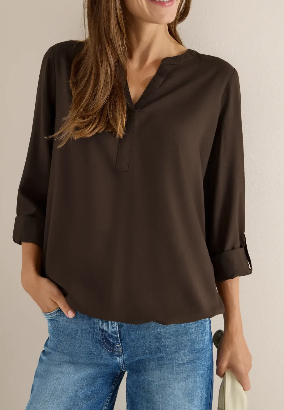 Blouse in effen kleur