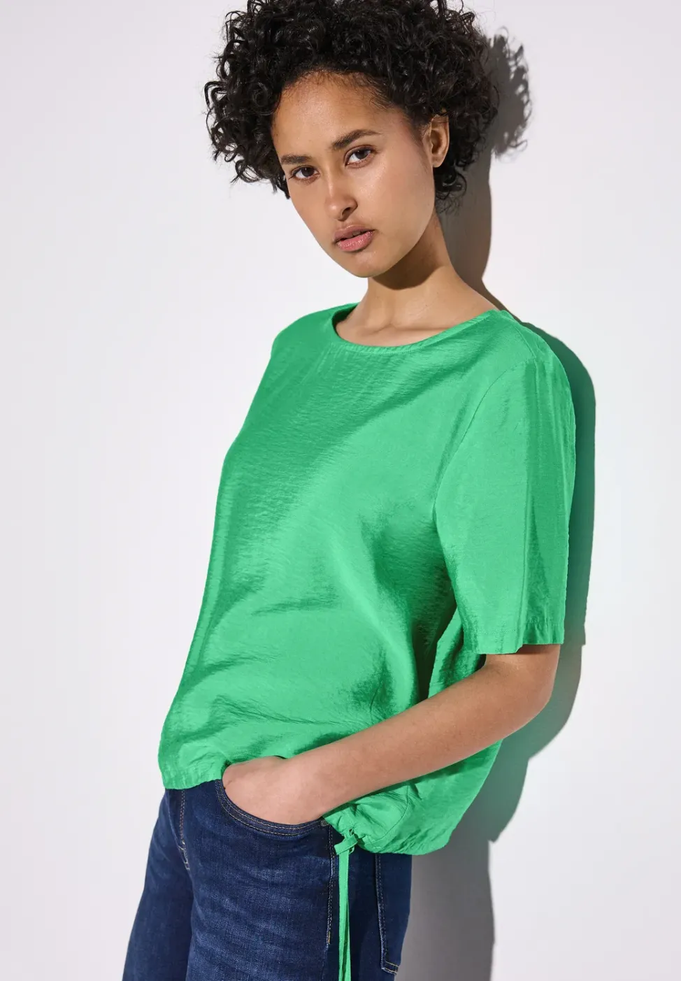 Blouse in effen kleur