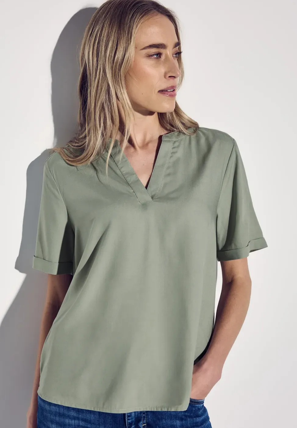 Blouse in effen kleur
