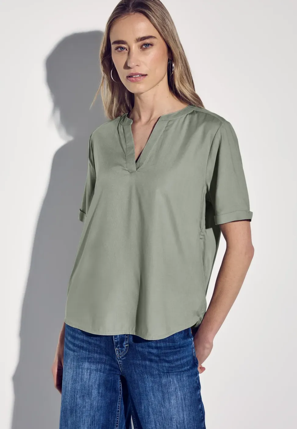 Blouse in effen kleur
