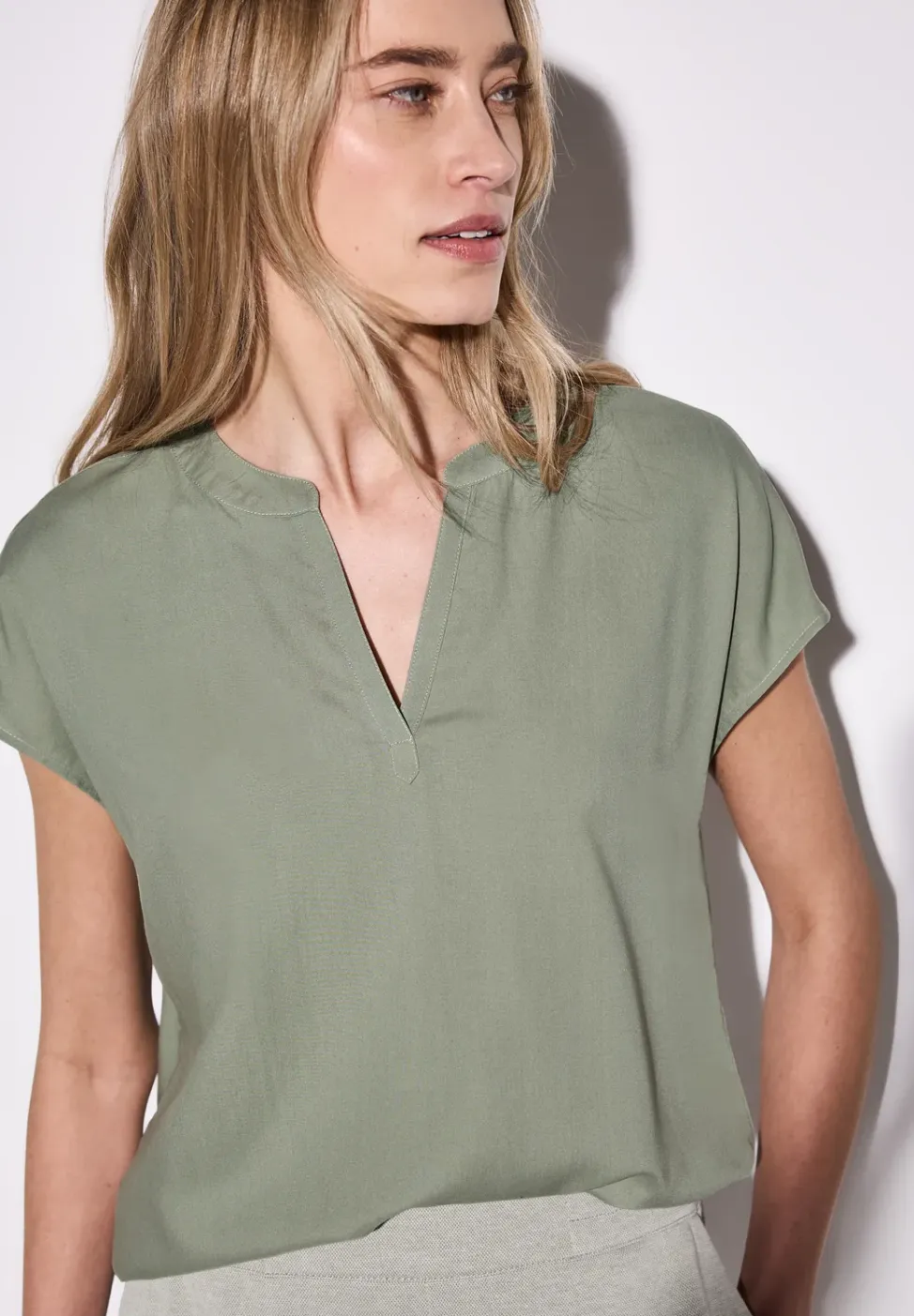 Blouse in effen kleur