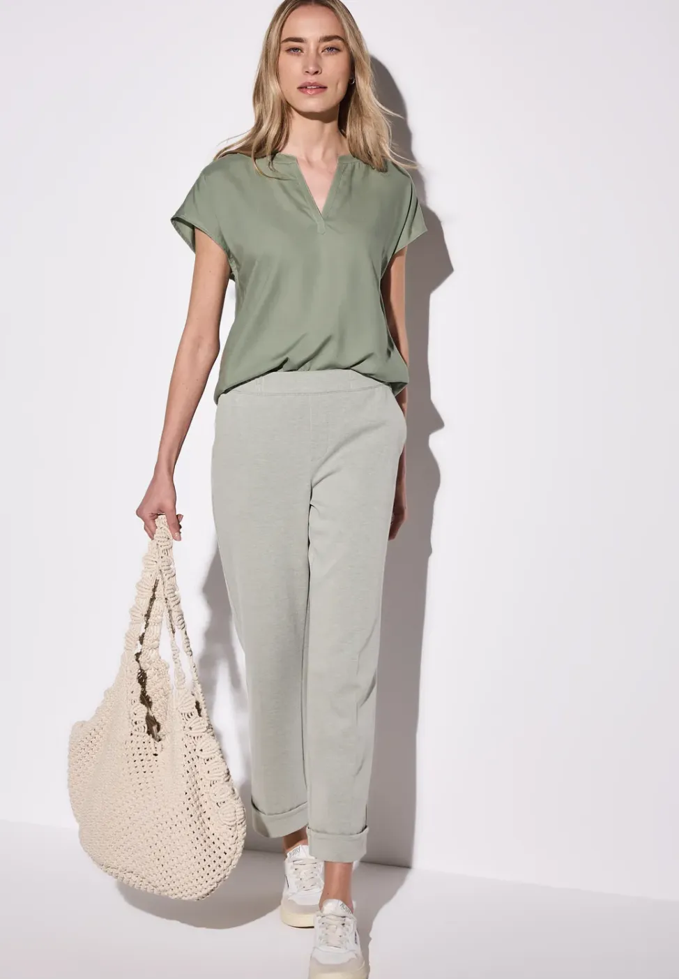 Blouse in effen kleur