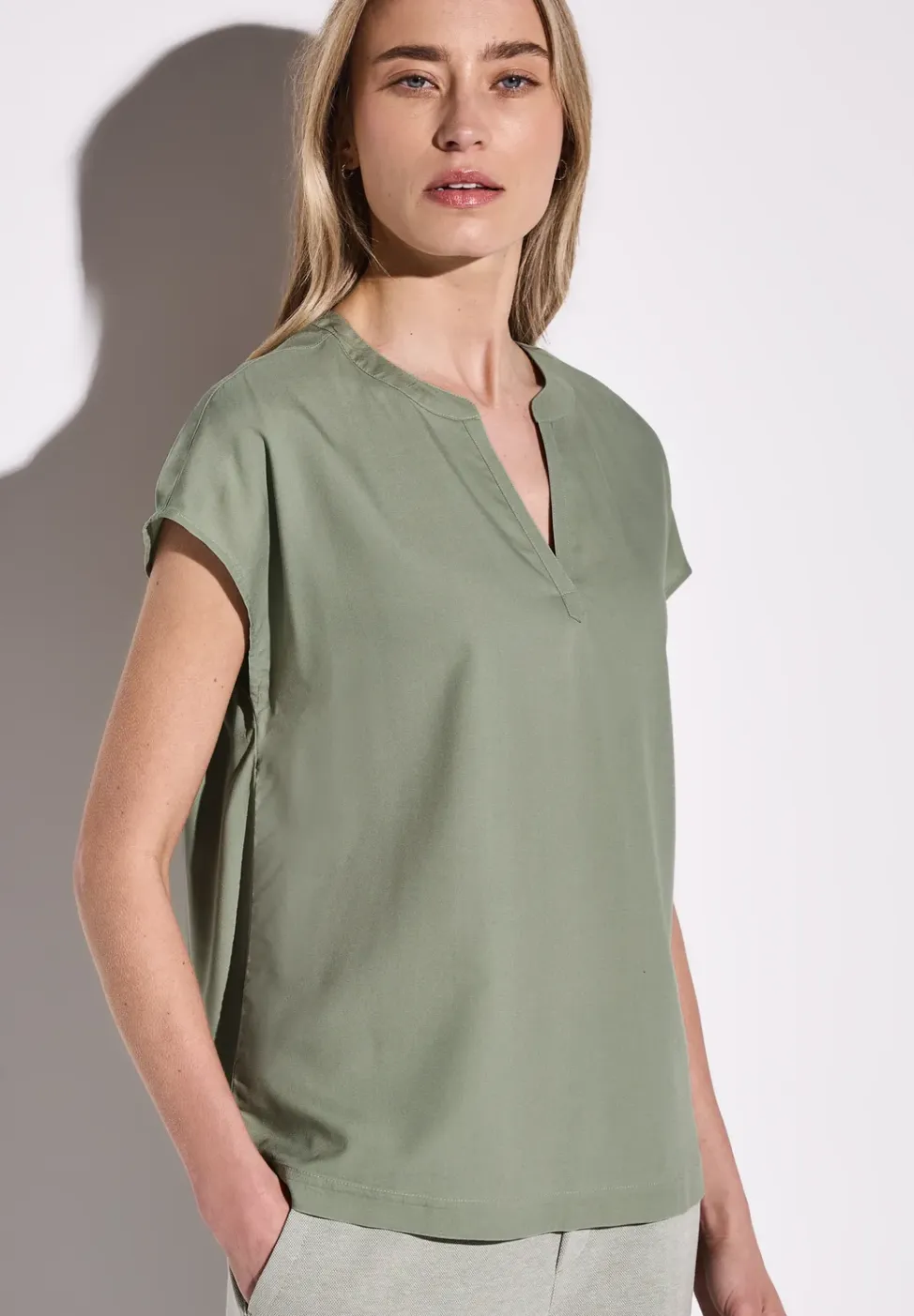 Blouse in effen kleur