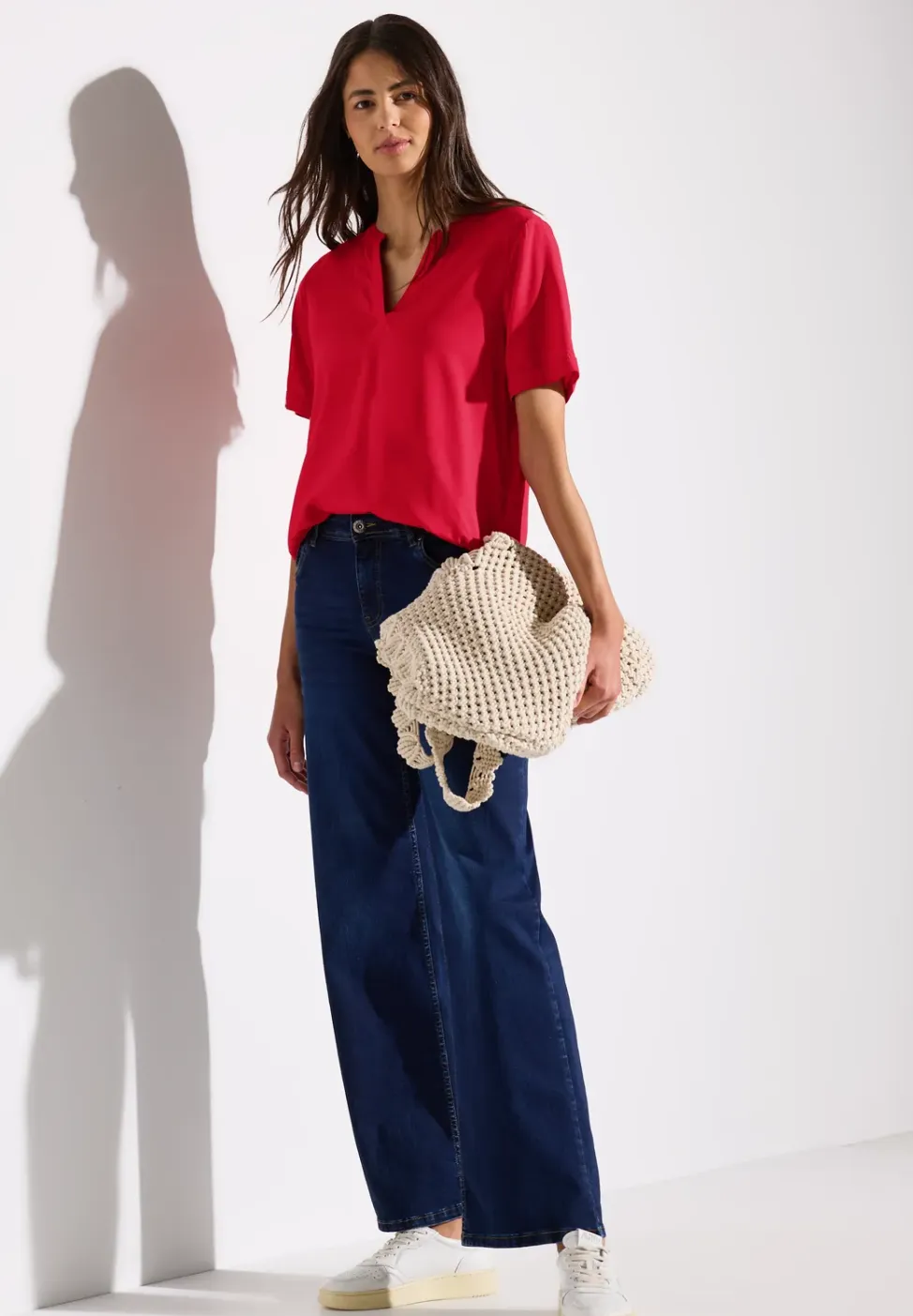 Blouse in effen kleur