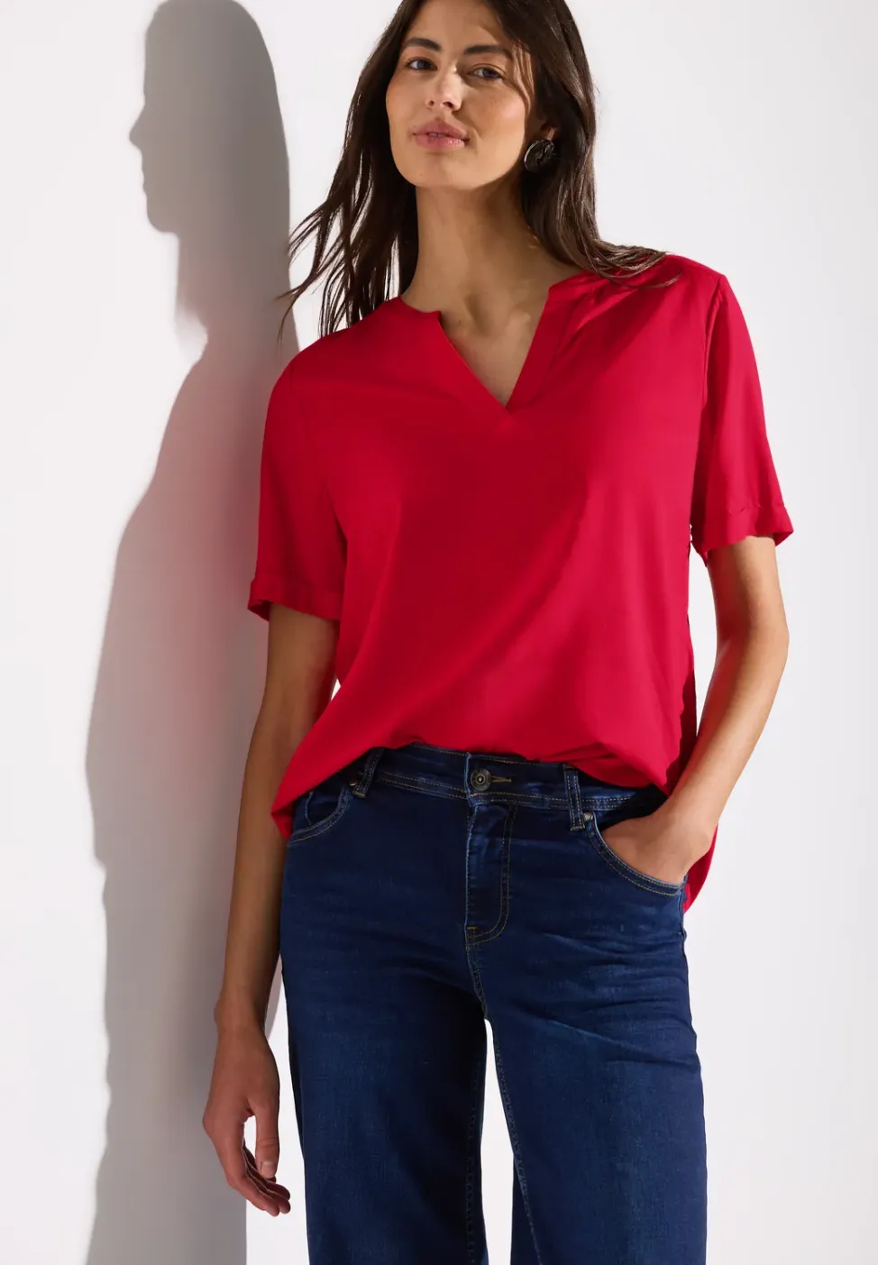Blouse in effen kleur