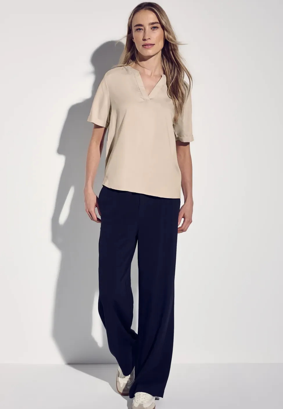 Blouse in effen kleur