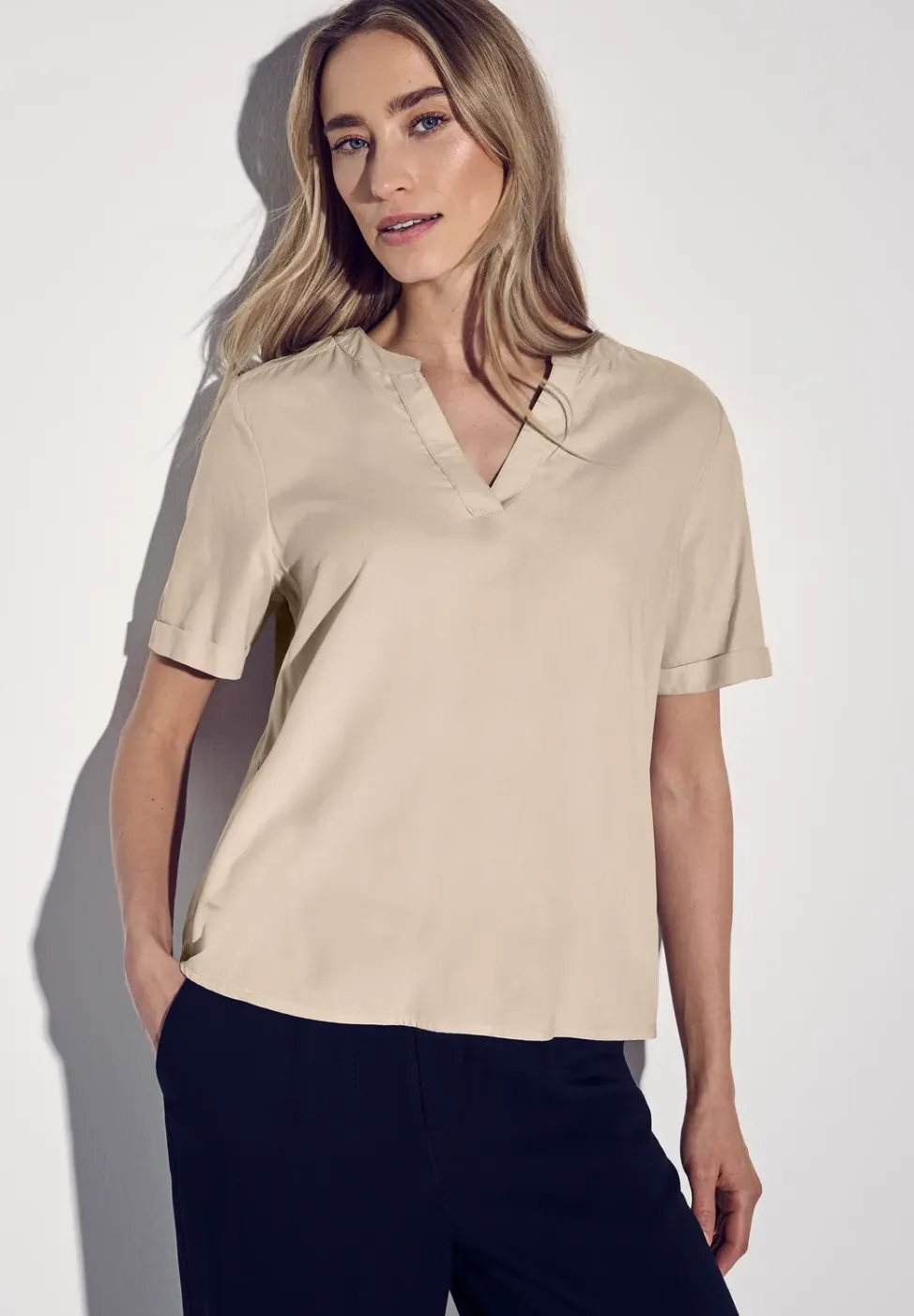 Blouse in effen kleur