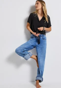 Blouse met bowlingkraag
