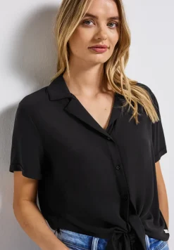 Blouse met bowlingkraag