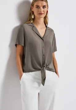 Blouse met bowlingkraag