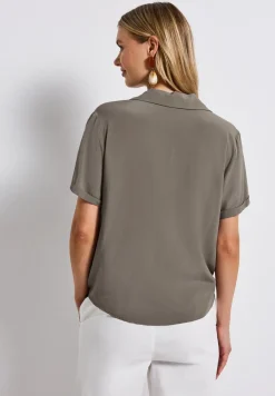 Blouse met bowlingkraag