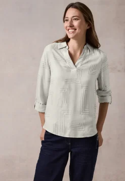 Blouse met folieprint