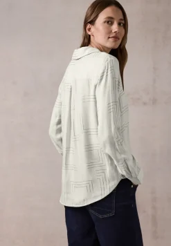 Blouse met folieprint