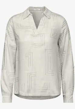Blouse met folieprint