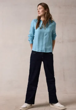 Blouse met folieprint