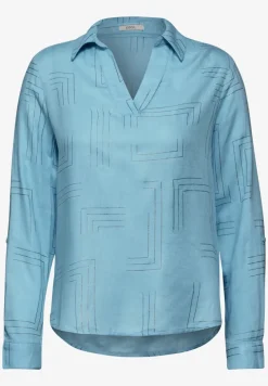 Blouse met folieprint