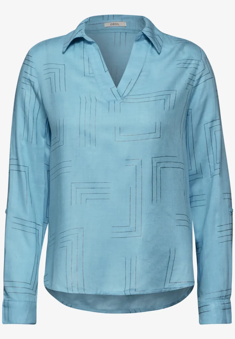 Blouse met folieprint