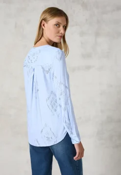 Blouse met folieprint