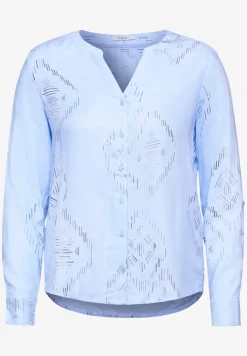 Blouse met folieprint