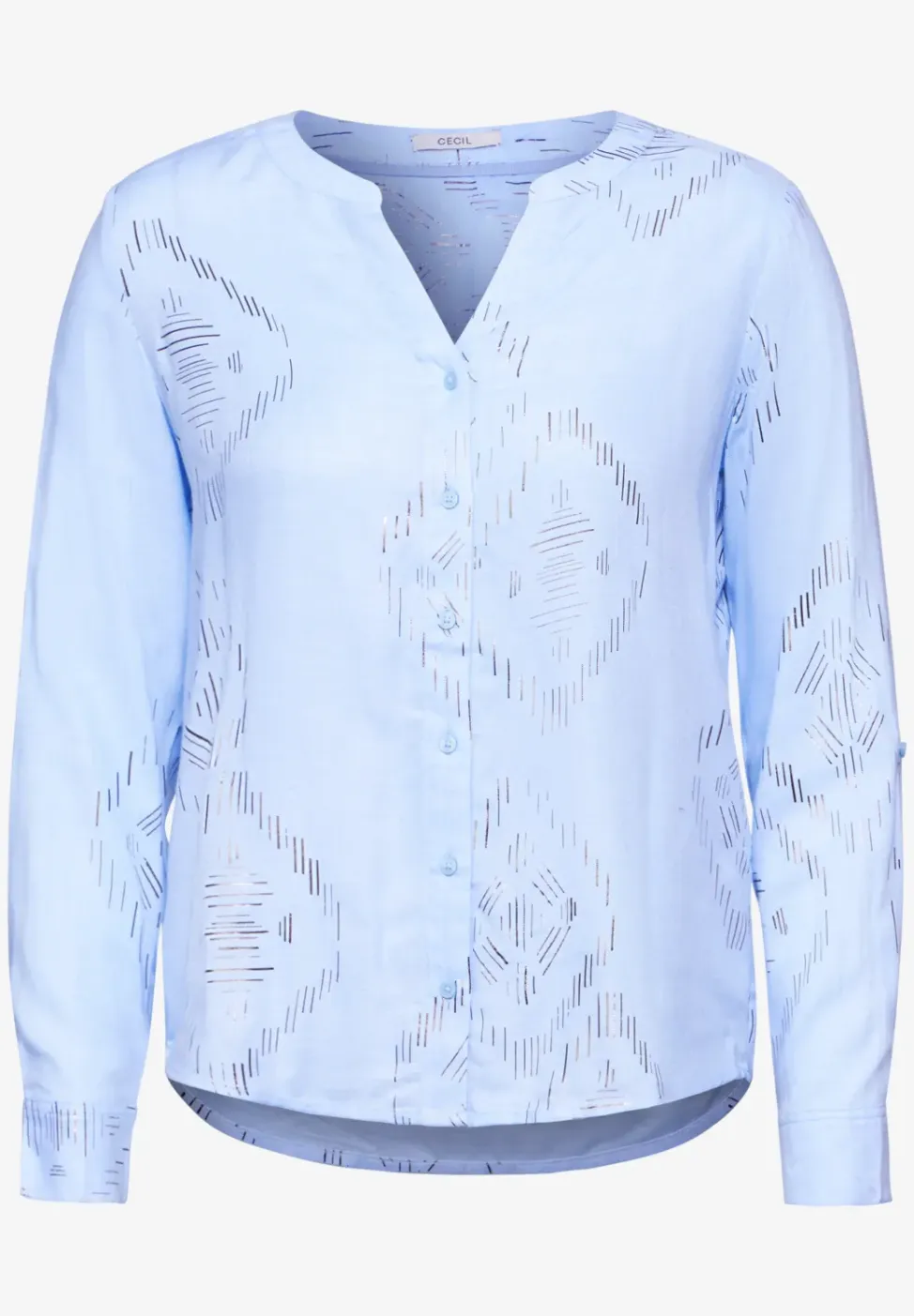 Blouse met folieprint