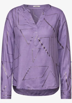 Blouse met folieprint