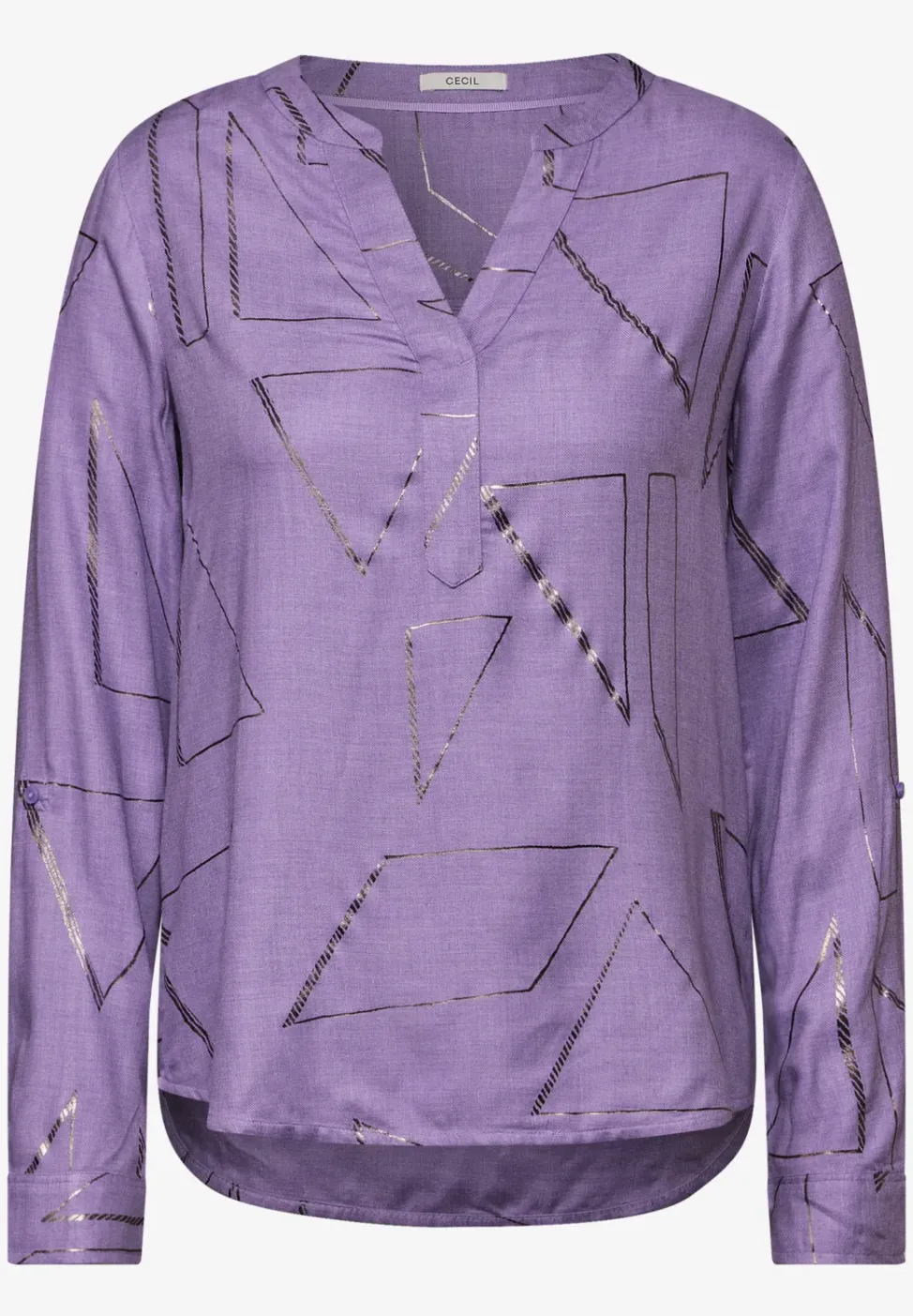 Blouse met folieprint